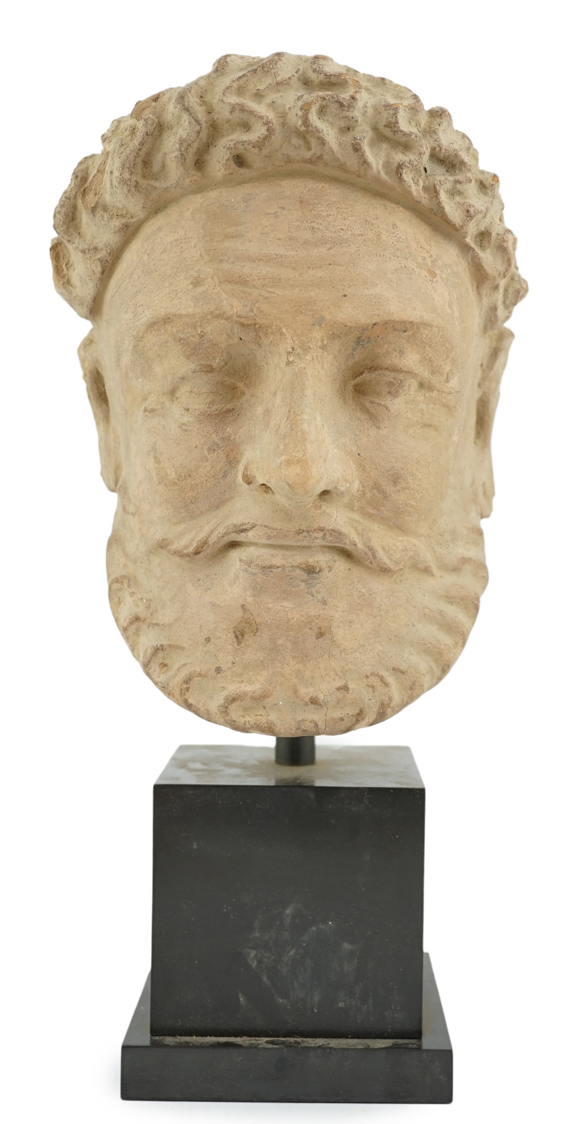 A terracotta head of a man, Gandhara, 3rd/4th century A.D.